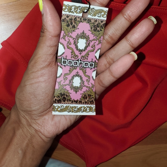 Plus Scuba Red One Shoulder Body Suit - Picture 8 of 8